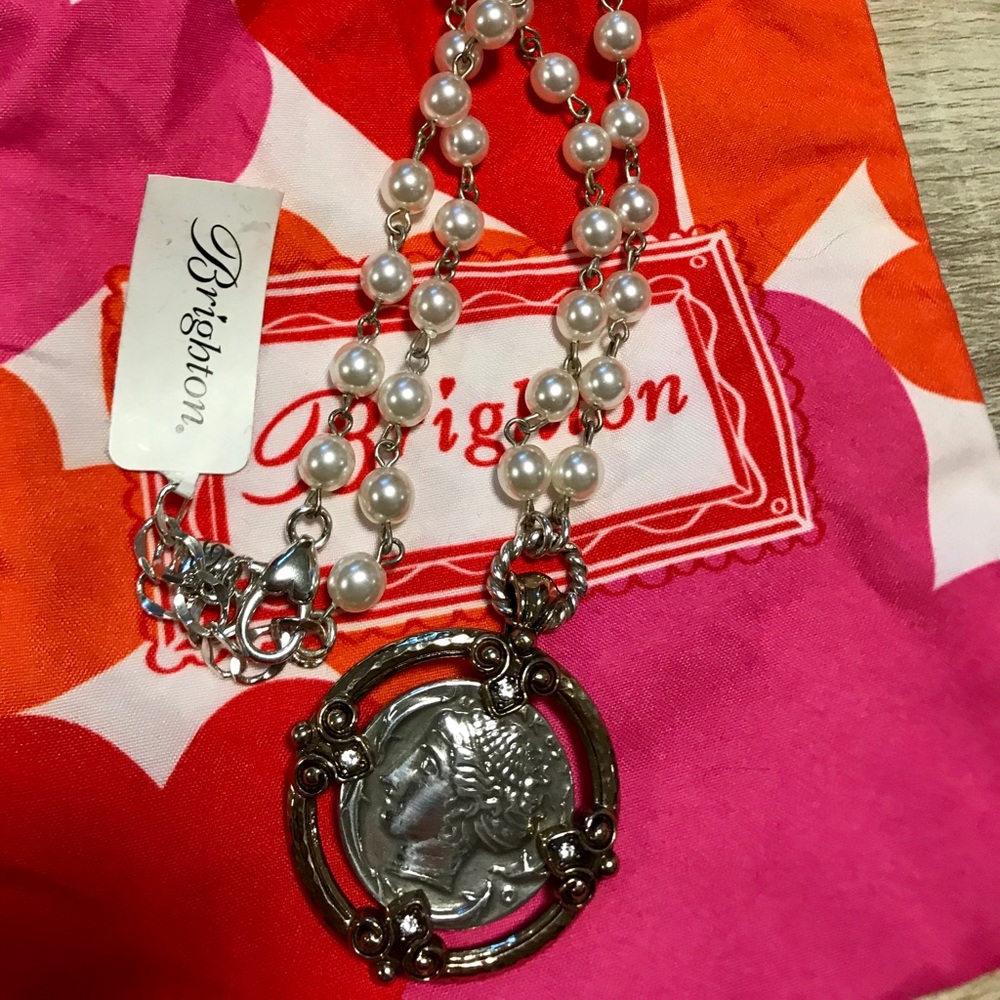 Brighton Crete Pearl and Coin Necklace